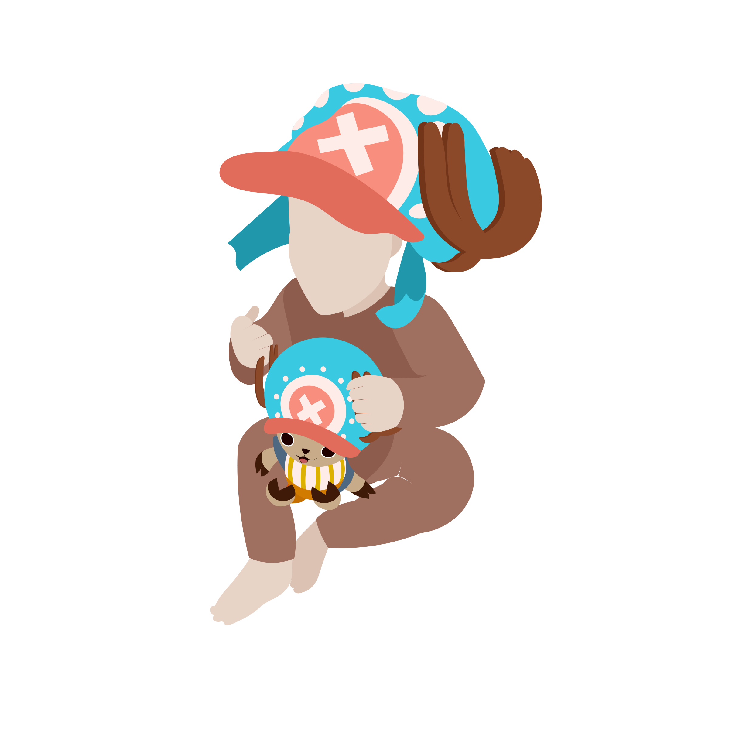 One Piece Baby Sticker Pack 4 Designs